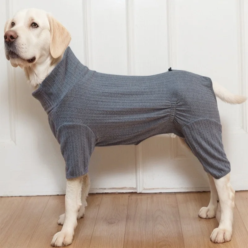 Pijamas ligeros para perros grandes, monos elásticos de algodón puro para perros, monos para perros de 4 patas, disfraz transpirable de malla de verano para perros grandes - imagen 3