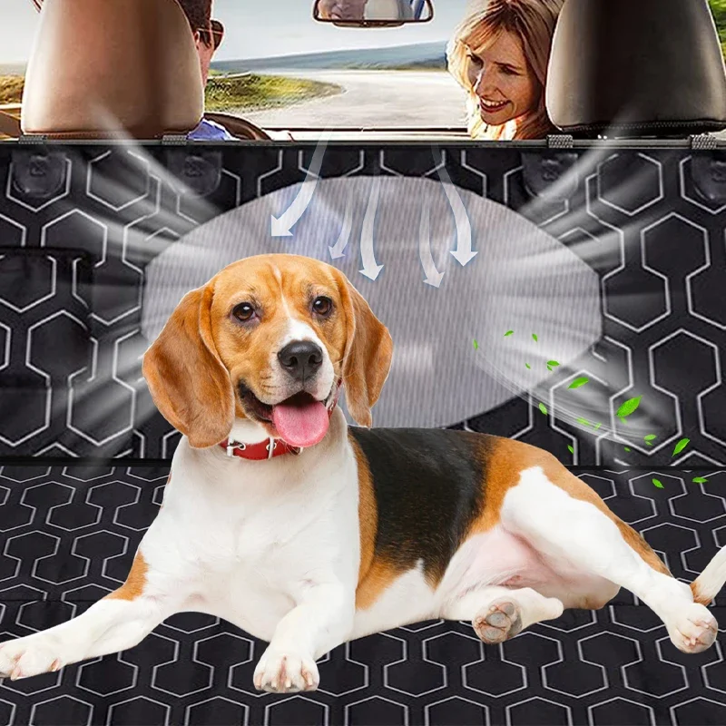 Funda impermeable para asiento de coche para perros, colchones para transporte de mascotas, portador de cachorros, estera protectora para asiento trasero de coche, hamaca para perros pequeños y grandes - imagen 4