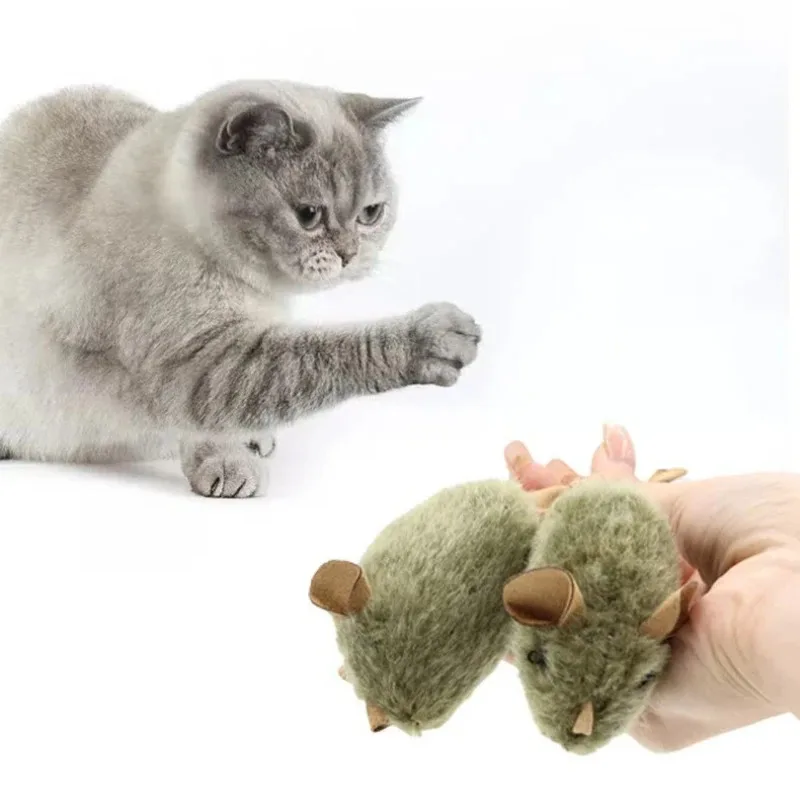 Divertido juguete de peluche para gatos, ratón de simulación con chirrido automático, interactivo y resistente a las mordeduras, suministros ideales para mascotas para gatitos - imagen 5