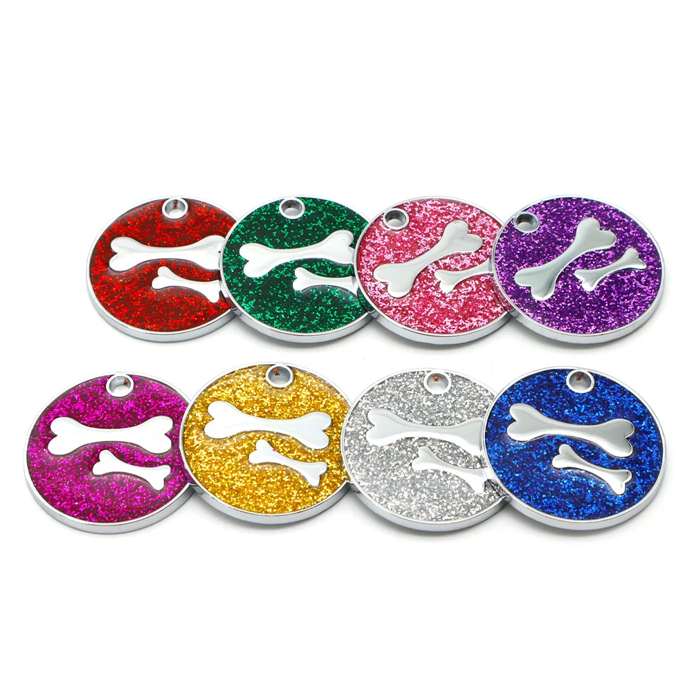 Collar con placa de identificación para perro, colgante personalizado de hueso de Mascota, accesorios para Collar, antipérdida, Láser de diamante, 100 piezas, venta al por mayor - imagen 4