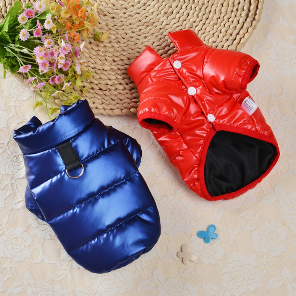 Disfraz de perro de invierno, ropa cálida para perros pequeños, abrigo para Chihuahua Yorkie, ropa gruesa de cuero PU, chaqueta para perro, trajes para mascotas XS-XL - imagen 2