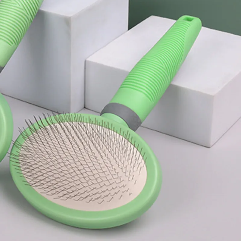 Cepillo de acero inoxidable para gatos, peines de masaje, cepillo de aseo para mascotas, cepillos de pelo largo para perros, Herramientas de limpieza - imagen 4