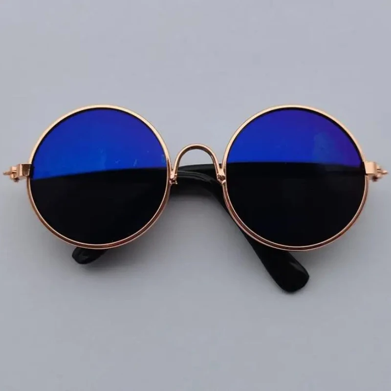 Gafas de sol redondas vintage para gatos, gafas para perros y gatitos pequeños, gafas reflectantes retro, accesorios geniales para cachorros y gatitos