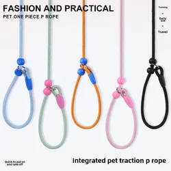 Correa de nailon ajustable con collar para perros domesticos