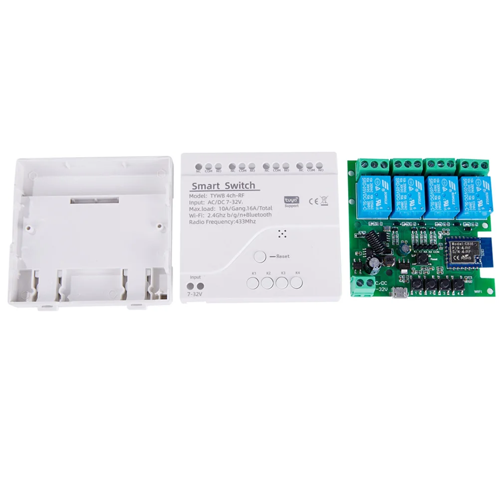 Tuya interruptor inteligente de 4 canales – Módulo WiFi para casa - imagen 2