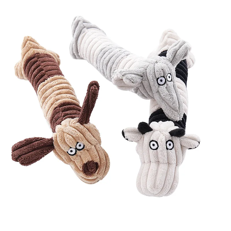 Juguete chirriante para masticar mascotas para perros y gatos, juguete de entrenamiento interactivo de felpa, juguete molar para limpieza de dientes, juguete para masticar suave y seguro para - imagen 5