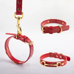Collar ajustable impermeable de cuero PU para perros todos tamaños