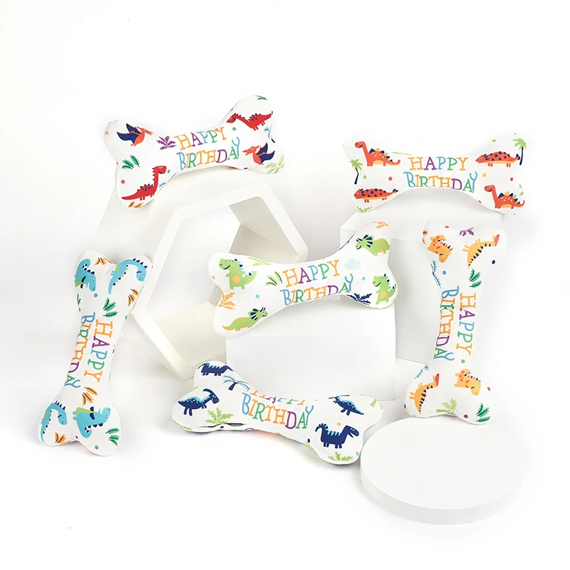 Juguetes interactivos resistentes a las mordeduras de hueso para perros, juguetes para aliviar las emociones, sonido chirriante, masticar de felpa, vocalizar, regalo de cumpleaños - imagen 3