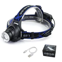 Linterna frontal LED impermeable con sensor de movimiento para perros