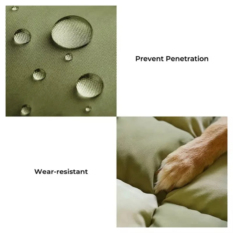 Camas para perros Camas de lujo para mascotas Asiento de coche para perros de piel sintética Asientos dobles Cama para asiento de coche para mascotas con hebilla de seguridad - imagen 4