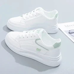 Zapatos para caminar al aire libre para Mujer, zapatos De Skateboarding, zapatillas De deporte para Mujer, zapatillas De deporte informales transpirables con cordones De cuero PU para Mujer