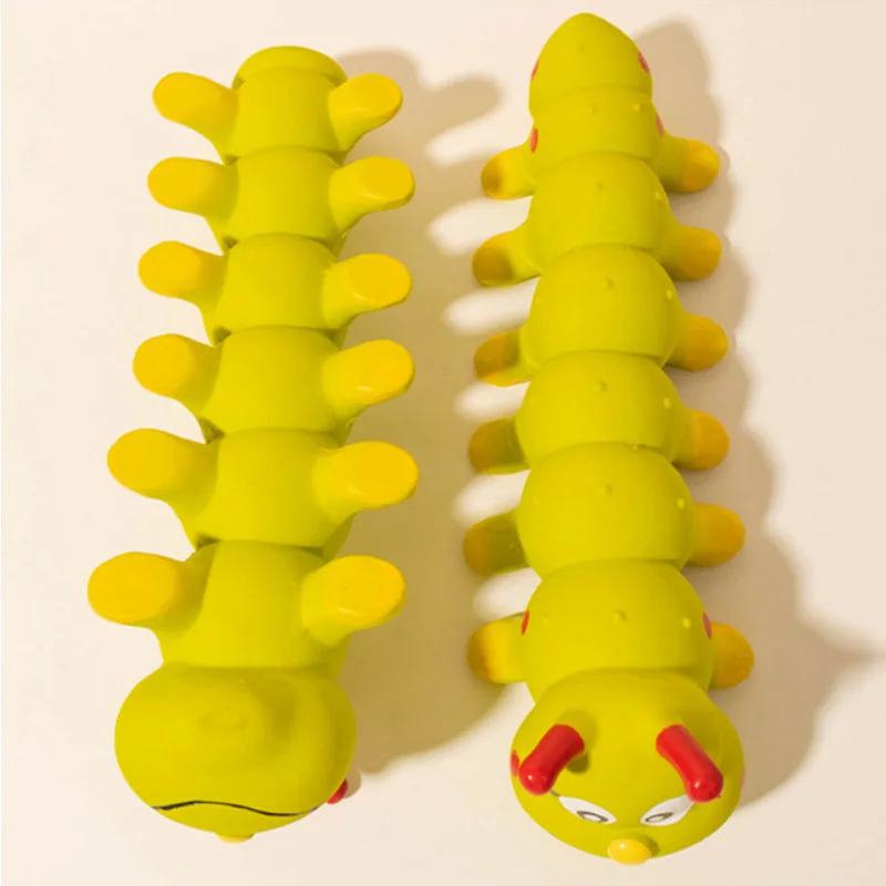Juguete interactivo de látex para perros y mascotas, juguetes de oruga para perros, juguete para masticar para cachorros resistentes a mordeduras para perros pequeños y medianos, suministros para mascotas - imagen 5