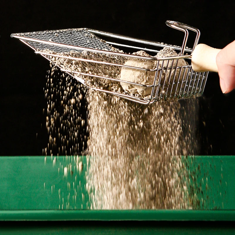 Pala de arena para gatos, mango de madera de acero inoxidable, fácil de oxidar, lavable, pala de arena para gatitos, herramienta de limpieza de inodoro para gatos - imagen 2