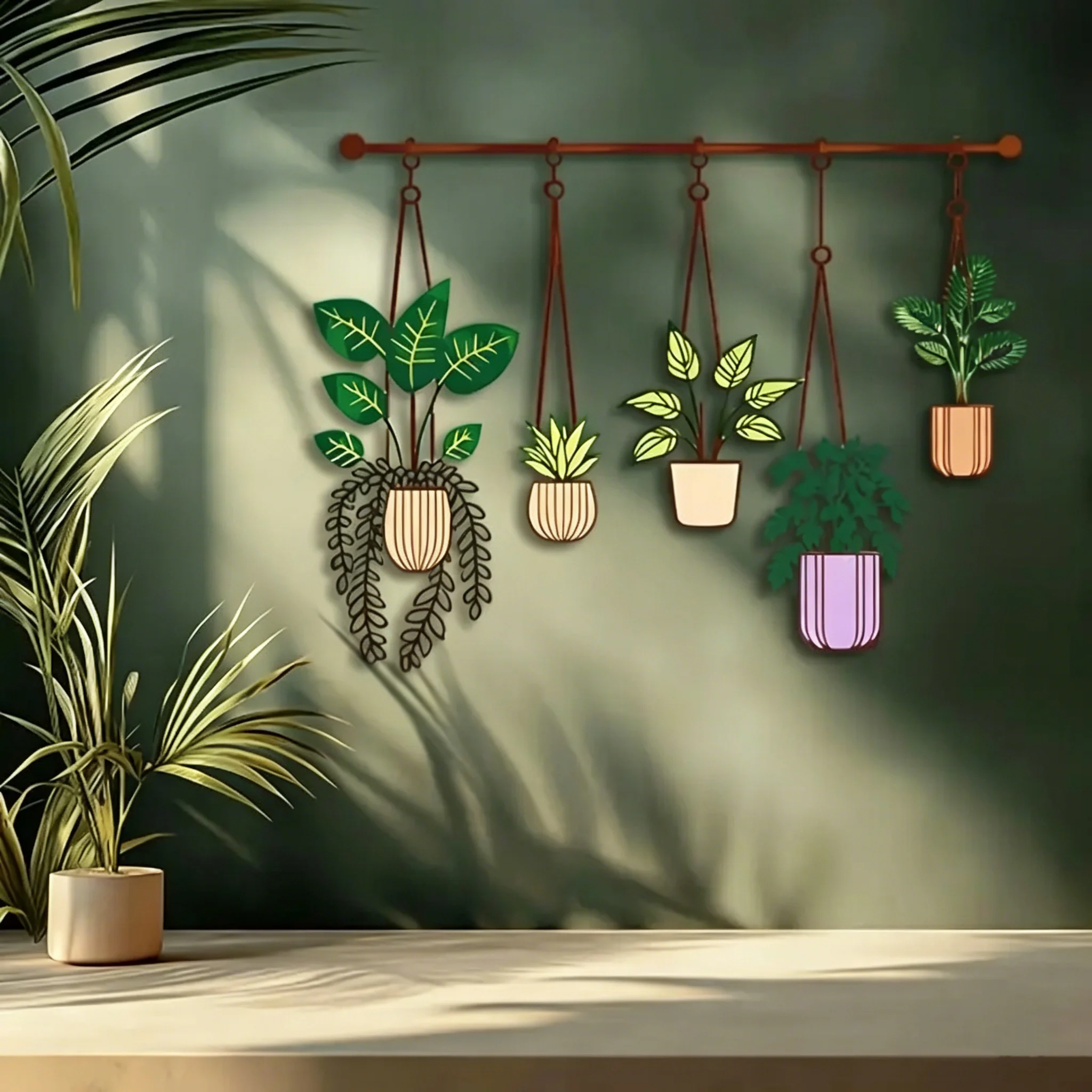 Decoración de Pared Metálica Creativa - Arte Colgante de Hierro 3D - imagen 3