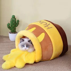 Cama iglú térmica para gato con alfombrilla suave – Cálida para invierno