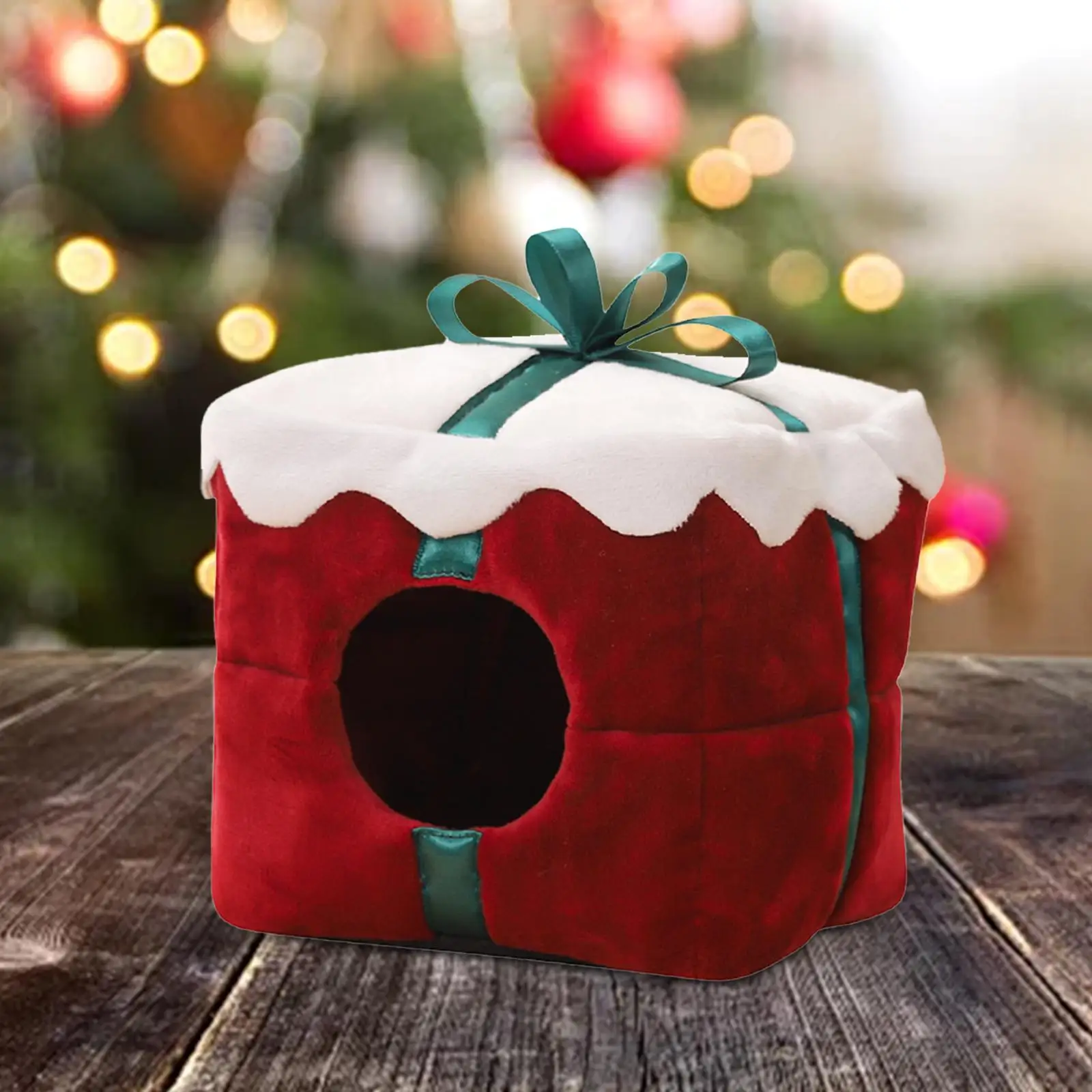 Casa de cama de conejillo de indias, nido de hámster de Navidad, jaula acogedora para animales pequeños, suministro de cama para hámster, nido de Navidad de animales pequeños para hurón - imagen 3