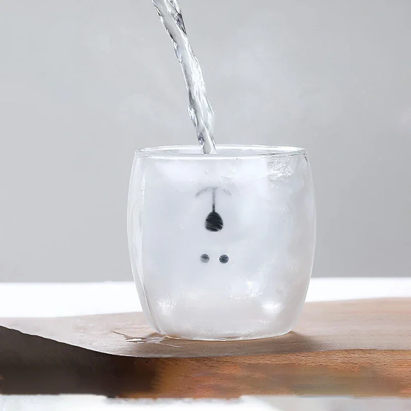 Taza de café de borosilicato de doble pared, resistente al calor, taza de té de estilo Animal bonito, vaso de bebida para jugo de leche, regalos para amigos - imagen 3