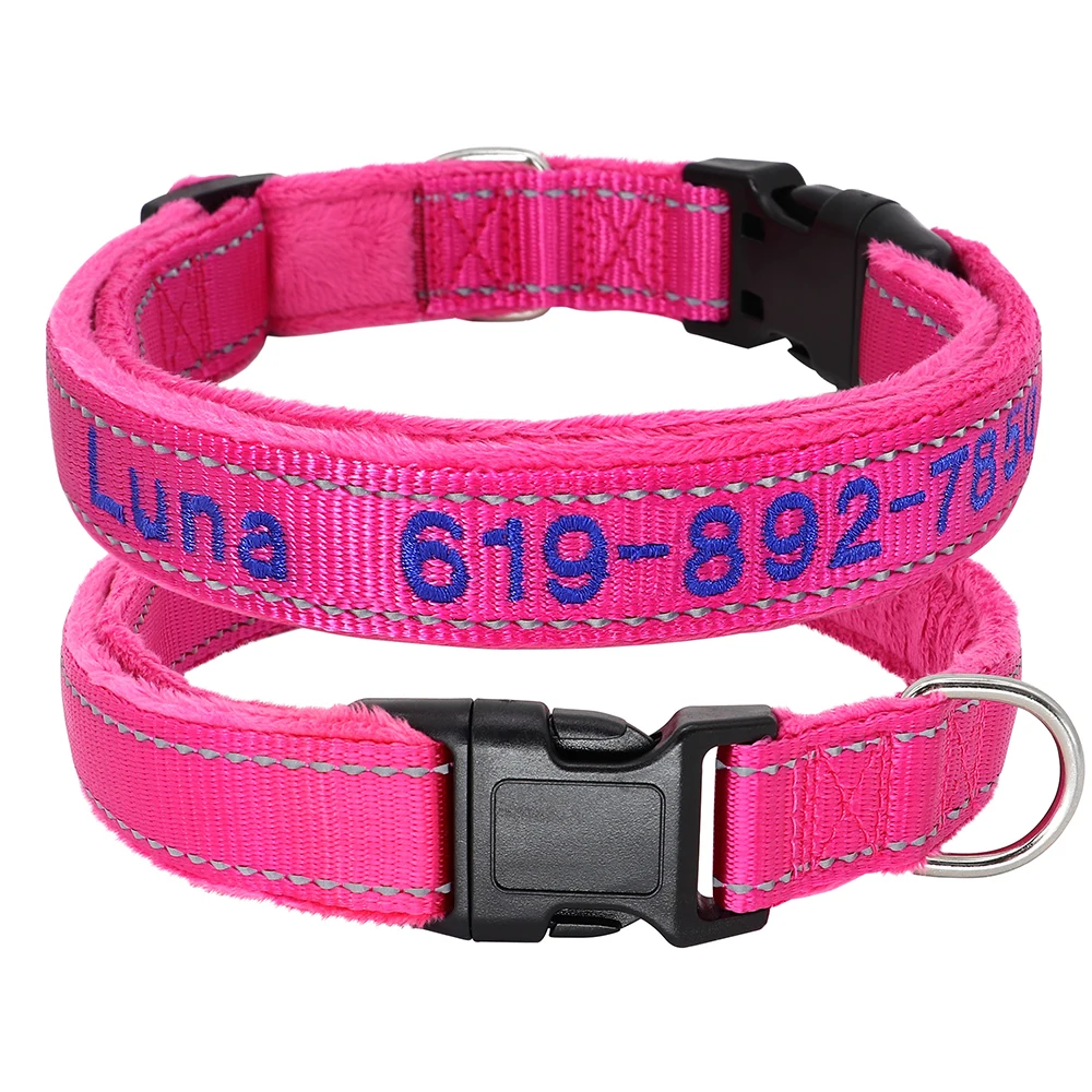 Collar perro personalizado bordado reflectante para pequeños a grandes - imagen 4