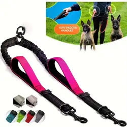 Acoplador de correa doble para dos perros – Giro 360° y reflectante