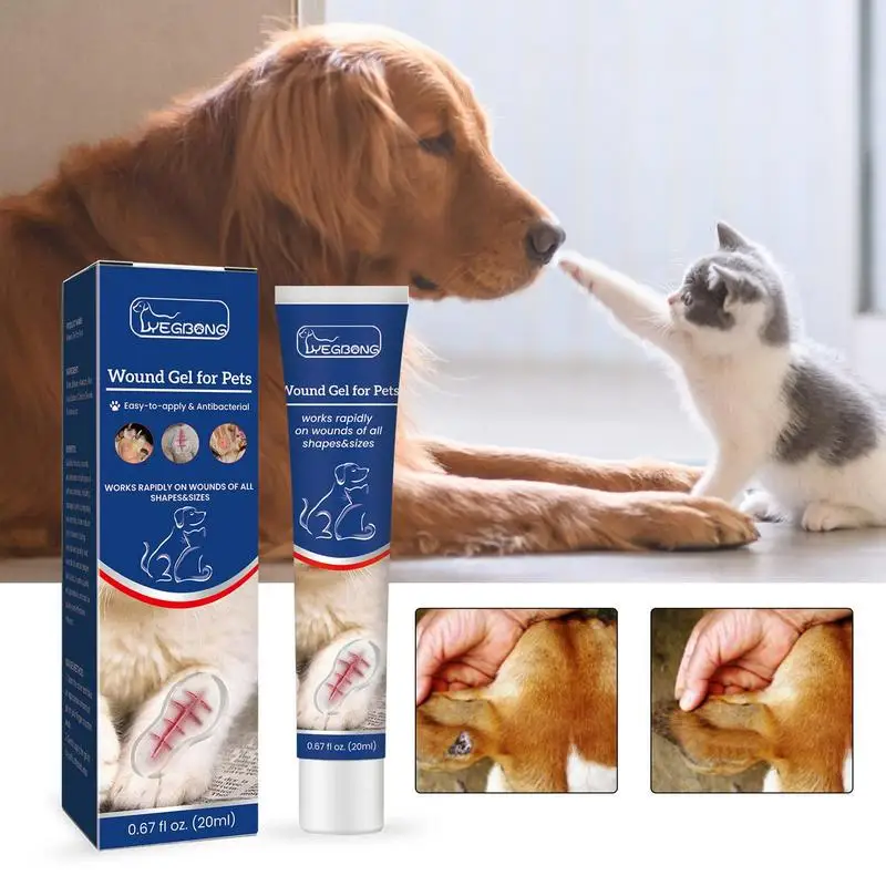 Gel antiinflamatorio para mascotas, Gel curativo para evitar el sangrado de heridas de animales, perros y gatos rotas de recuperación de lesiones, 20ml - imagen 4