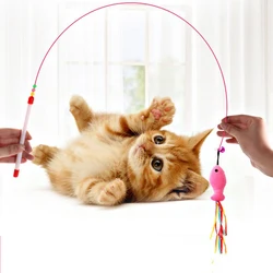Palo de ASAR de alambre de acero para gato, juguete de mariposa, pluma, lindo, suministros para mascotas, nuevo
