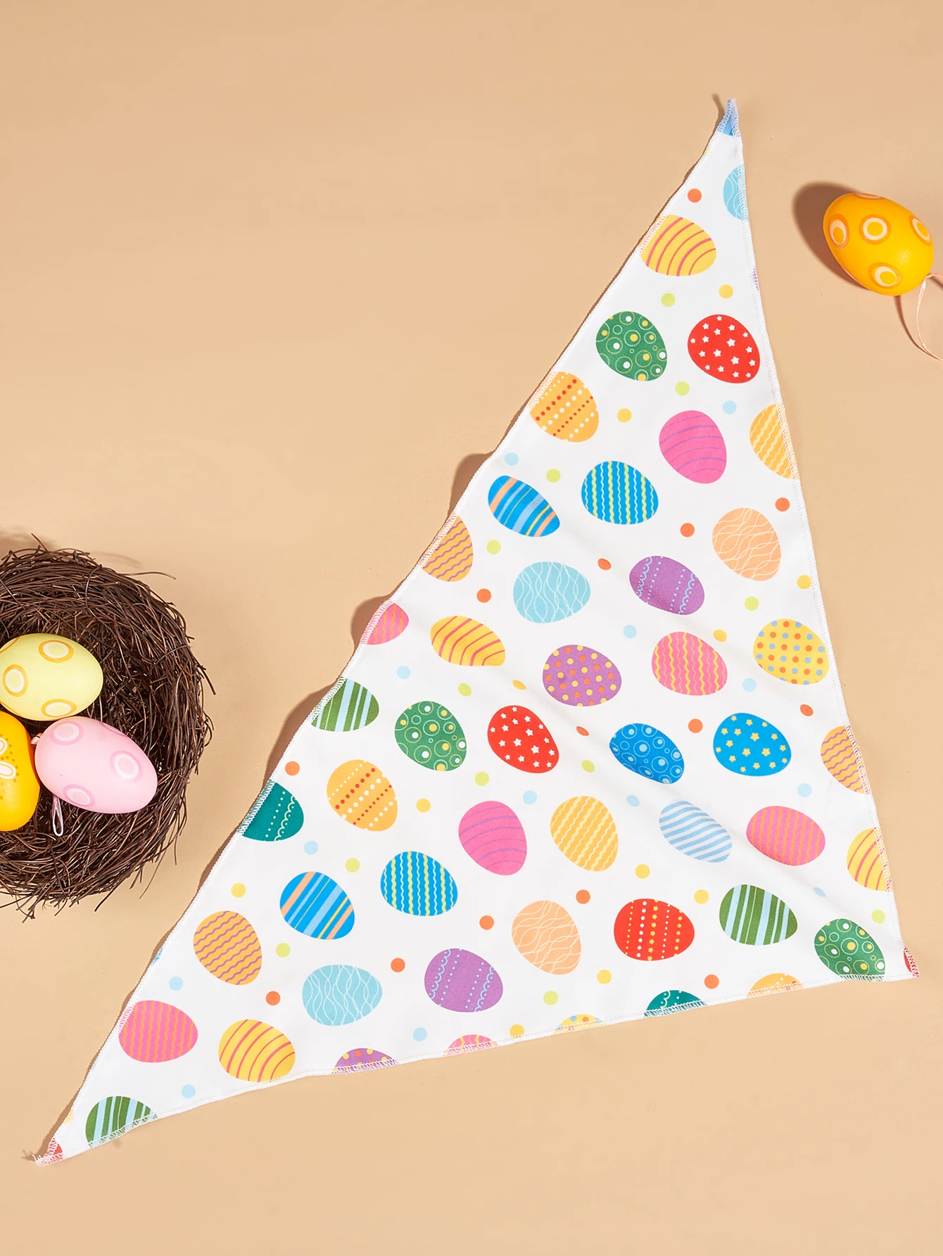 Bandanas de huevos de Pascua para perro, bufanda triangular para mascotas para niño y niña, tela duradera Premium, Bandana de vacaciones para perro pequeño, mediano y grande - imagen 3