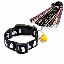 Collar y correa Halloween perro – Calavera de calabaza con campana