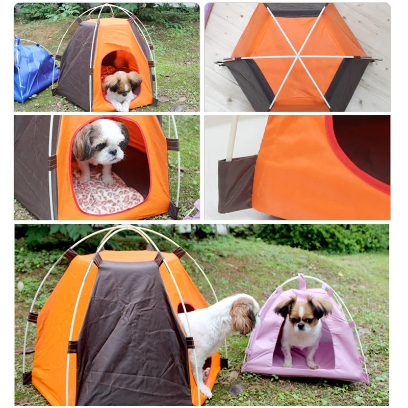 Suministros para mascotas, perrera para gatos, casa para cachorros, protección solar al aire libre, tienda plegable transpirable, tienda impermeable universal para todas las estaciones - imagen 5