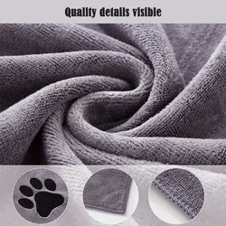 Toalla de microfibra bordada para perros y gatos – Suave y absorbente