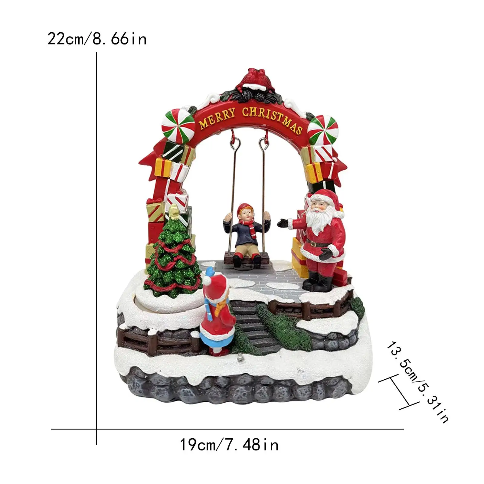 Christmas Music Box, Holiday Decoration, Rotating Christmas Tree, Musical