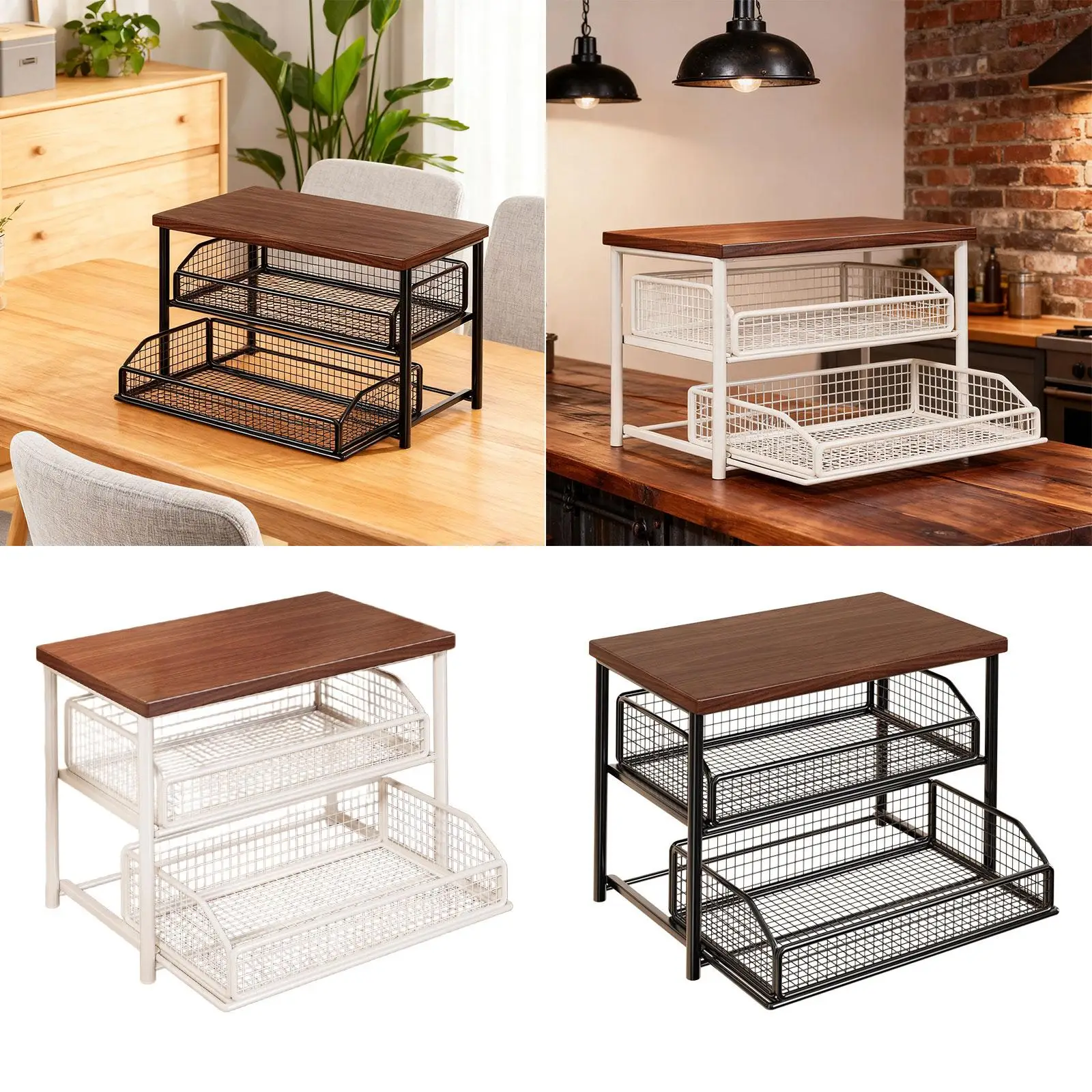 Coffee Station Organizer, Storage Rack, Wooden Kitchen Counter Shelf, Coffee Counter Shelf 2 Tier, for Pantry Syrup Mugs Cups Coffee Station Organizer, Storage Rack, Wooden Kitchen Counter Shelf, Coffee Counter Shelf 2 Tier, for Pantry Syrup Mugs Cups