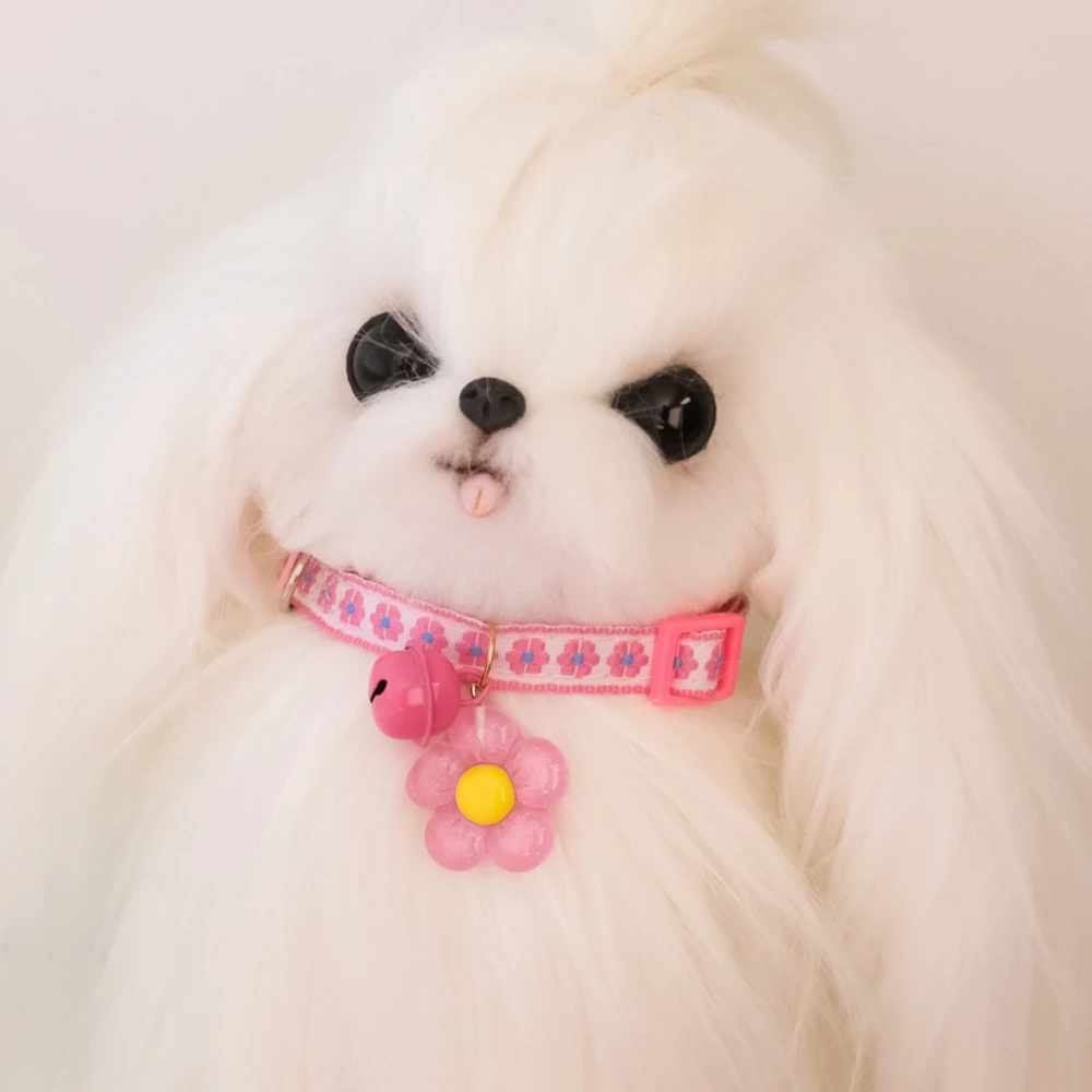 Collar ajustable bohemio floral con campana para gatitos y cachorros - imagen 2