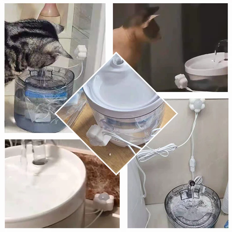 Interruptor de Sensor de movimiento de agua inteligente para gatos y perros, dispensador de fuente de agua inteligente, USB Universal, accesorios de alimentador automático para gatos - imagen 4