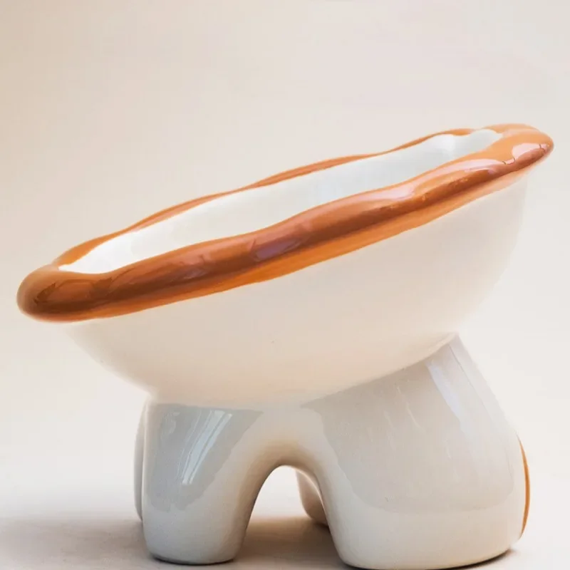 Cuencos de cerámica para gatos, bonitos platos para cachorros y gatitos, protectores de columna Cervical, cuencos de comida para mascotas, alimentador, contenedor de agua, vajilla para perros - imagen 3