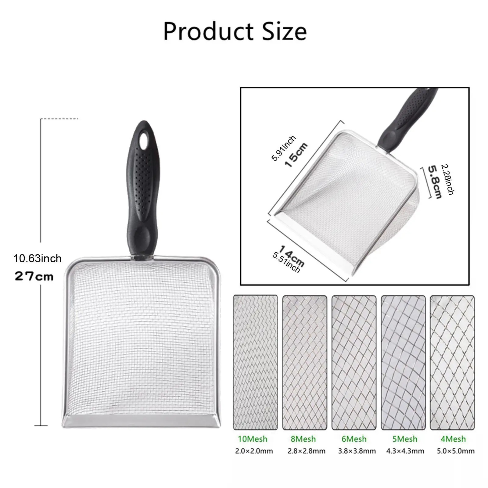 Cats Litter Scooper Easy to Clean Sifter Shovels for Small Pets Kitty Puppy