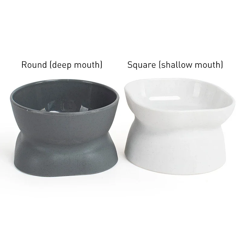 Cuenco de comida para gatos sin estrés, cuenco elevado inclinado, protección antideslizante, columna vertebral de mascotas, cuenco de doble cara, se puede usar en lavavajillas - imagen 2