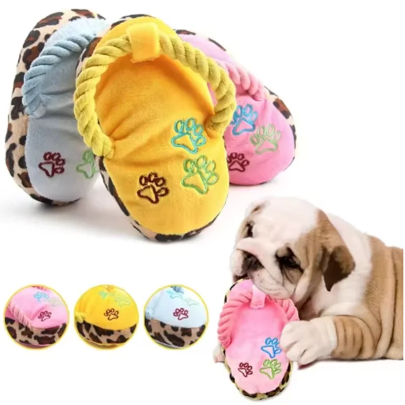 Divertidos juguetes de peluche para perros, zapatillas para morder pollo, forma de zapato, juguetes para perros pequeños y medianos al aire libre
