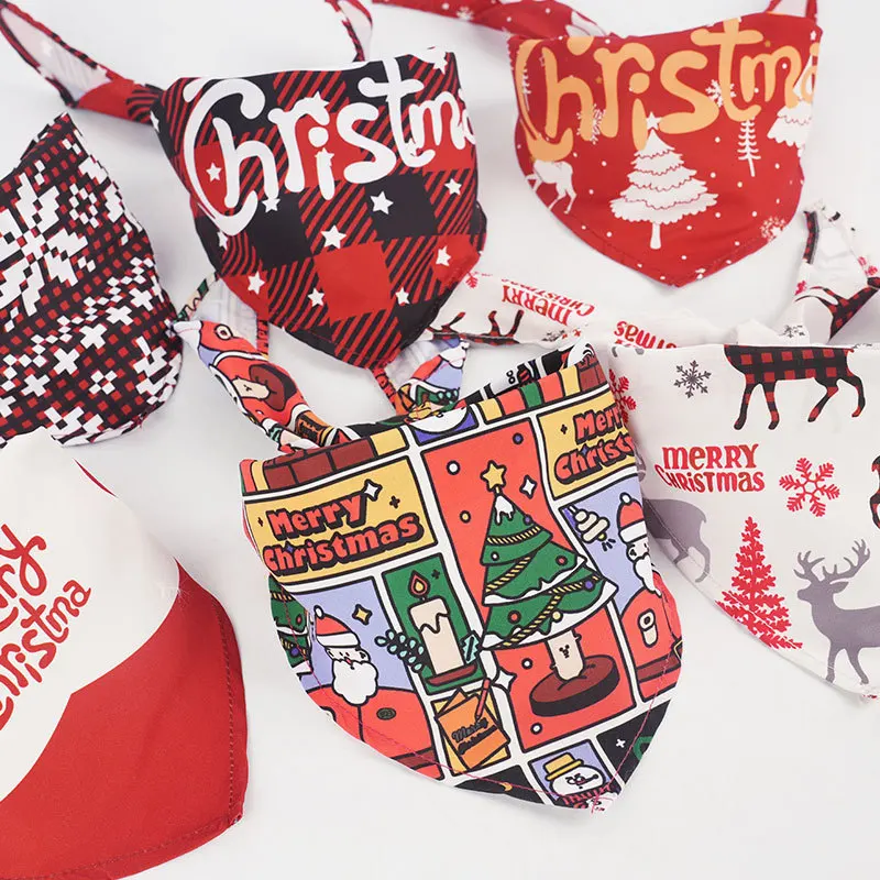 Suministros para mascotas, toallas Triangulares para Saliva de perros y gatos, productos creativos de decoración para festivales, pañuelo, Baberos, accesorios de vestir