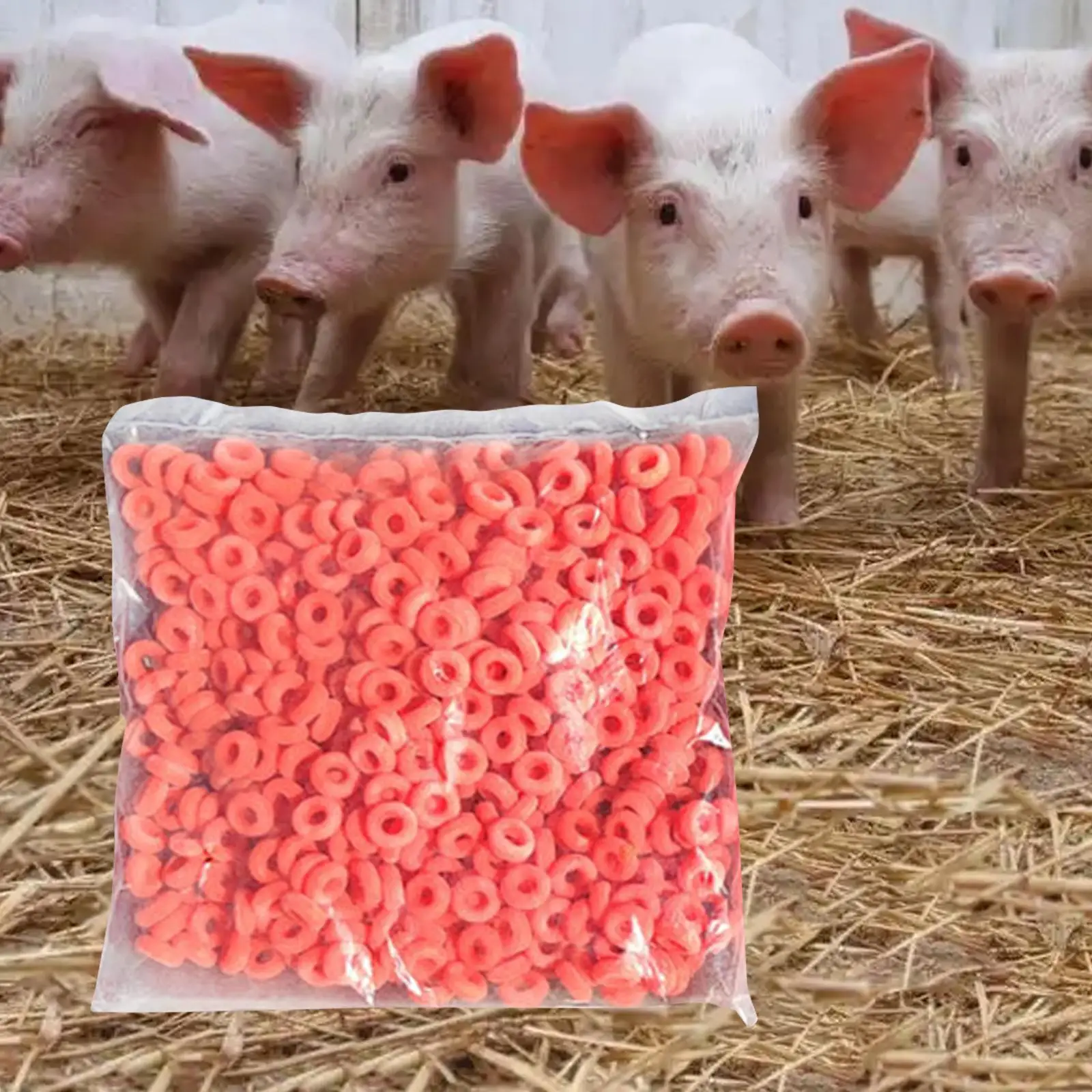 50 Pieces Castration Bands Goat Castration Bander for Lambs Cows Sheep