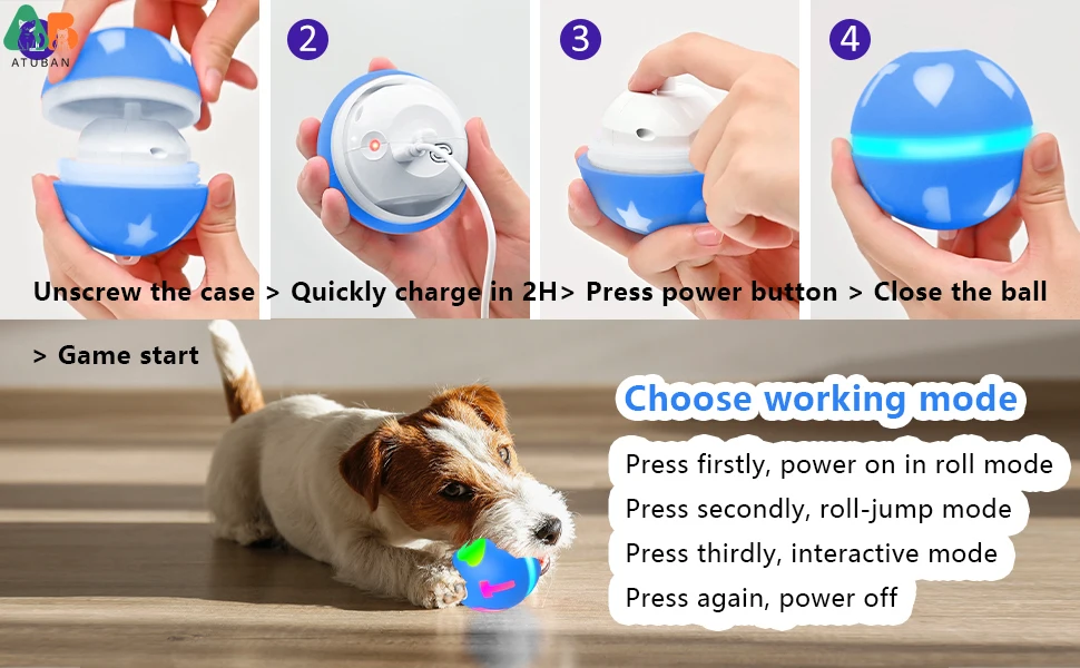 rechargeable dog ball