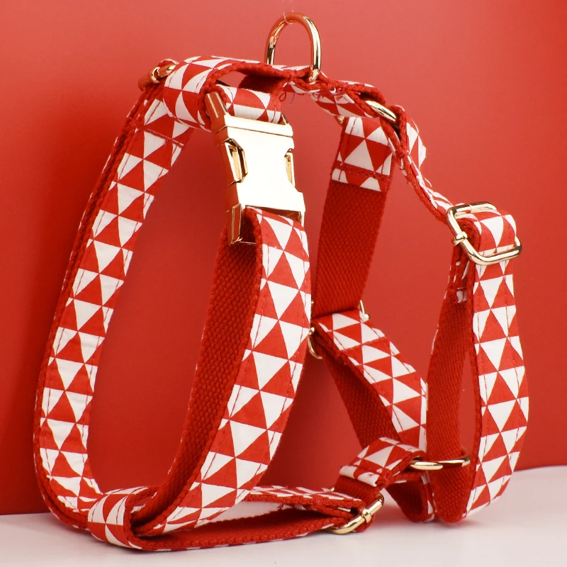 Collar personalizado para perro – Triangular de algodón rojo - imagen 2