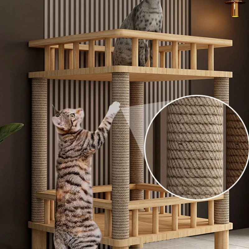 Nido de madera maciza para gatos, marco de escalada para gatos, cápsula espacial, estante para Nido de Villa para gatos, rascadores de juguetes para mascotas, productos, accesorios para muebles - imagen 5