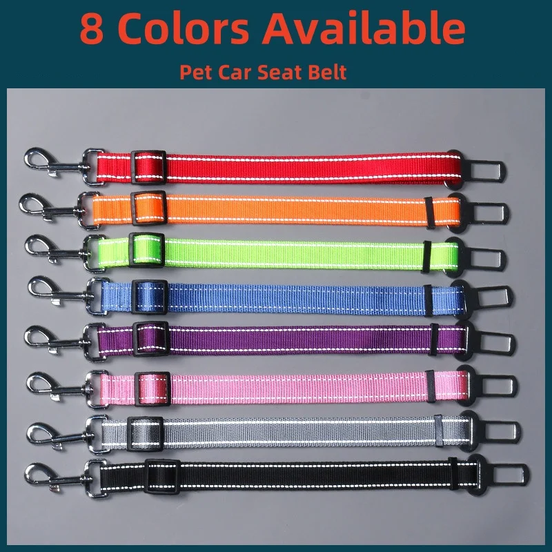 Cinturón de seguridad de coche para perro, Protector de seguridad, accesorios de viaje para mascotas, Collar de correa para perro, arnés de coche sólido, cinturones de seguridad para coche para mascotas