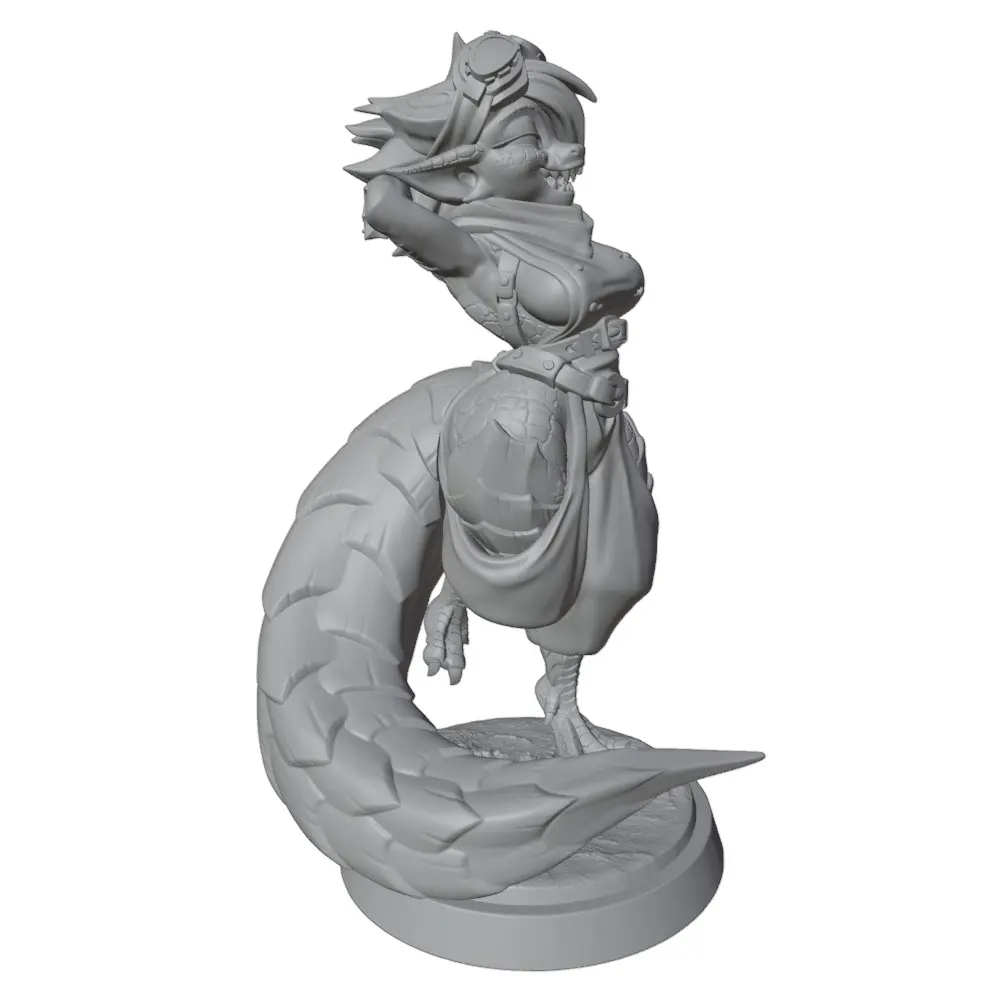 Estatua de personaje anime gris impresa en 3D sin montar ni pintar - imagen 4