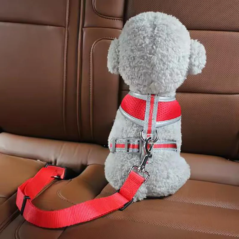 Nuevos cinturones de seguridad para perros, gran oferta, cinturón de seguridad para coche para mascotas, correa retráctil, portador de perros, suministros de correa para perros convenientes de seguridad
