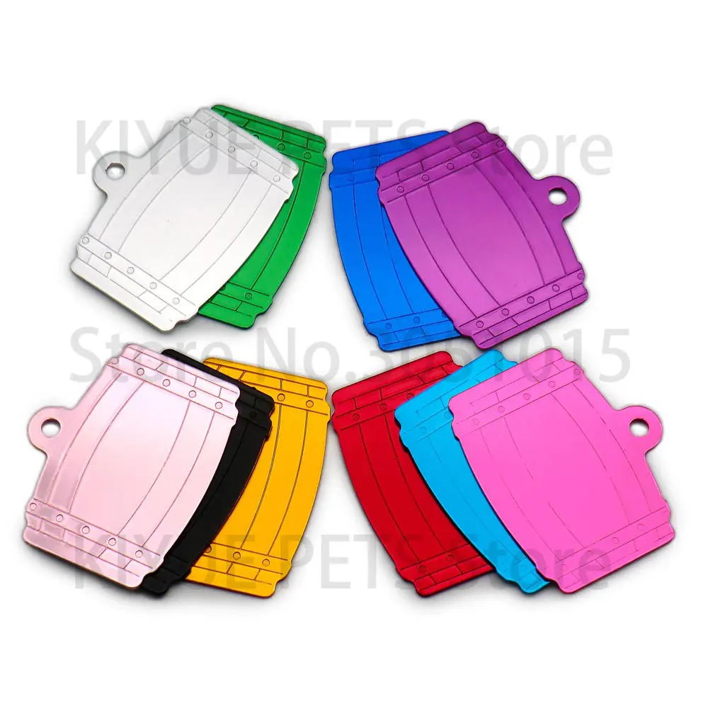 Etiquetas de identificación personalizadas para mascotas, accesorios para Collar de cubo de hueso, grabado en blanco, 20 piezas, venta al por mayor - imagen 5