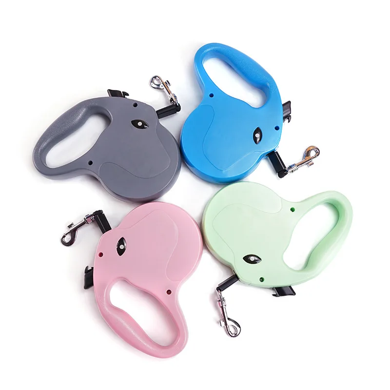 BOOTEELY Correa para mascotas con forma de cabeza de perro y gato multicolor de 5M de largo con longitud ajustable, duradera, resistente y fácil de agarrar - imagen 3