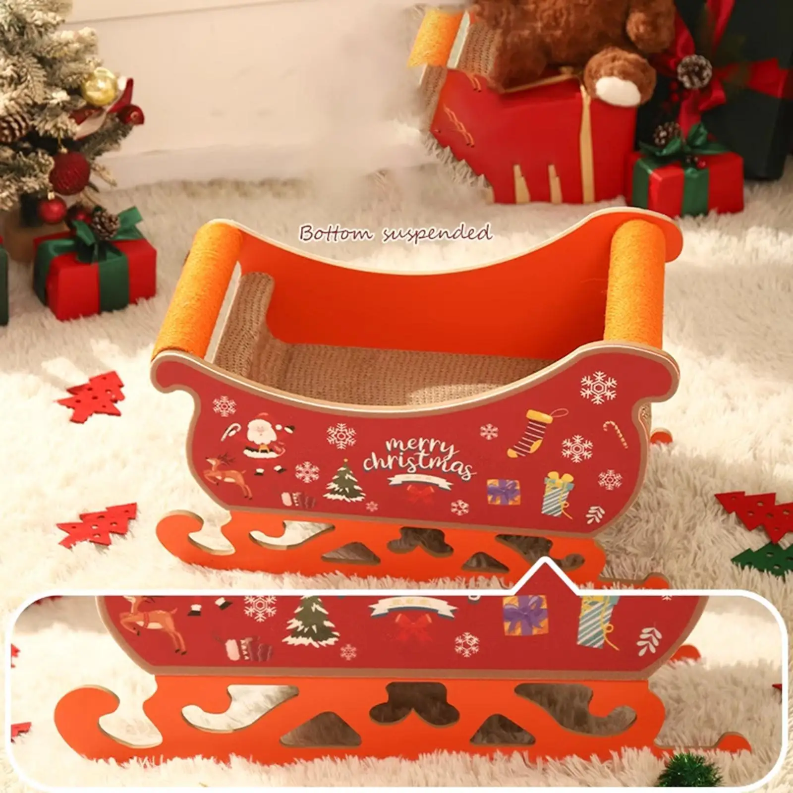 Cat Scratcher Bed Kitten Scratcher Board Pad Resting Cat Scratching Mat Pet Furniture for Pet Birthday Small Medium Large Cat