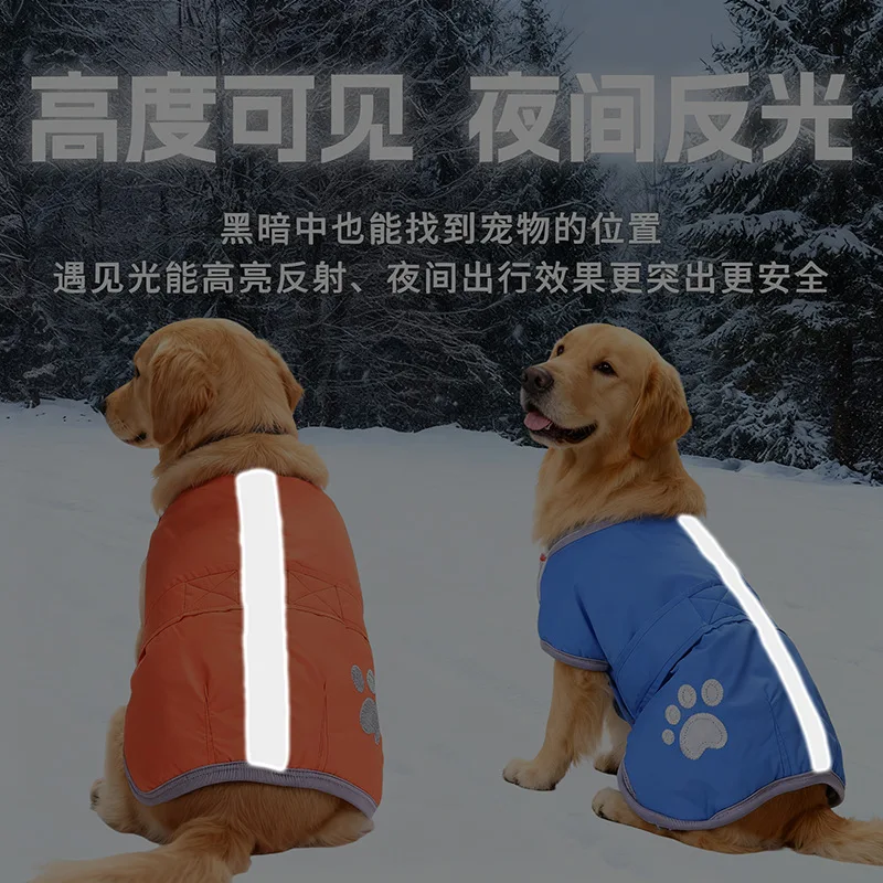 Chaqueta impermeable para perros de algodón - abrigo otoño/invierno - imagen 4