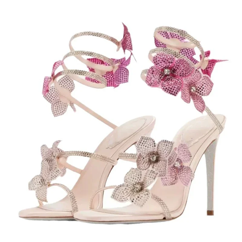 Sandalias glam con flor de cristal para gatos y perros – urbano